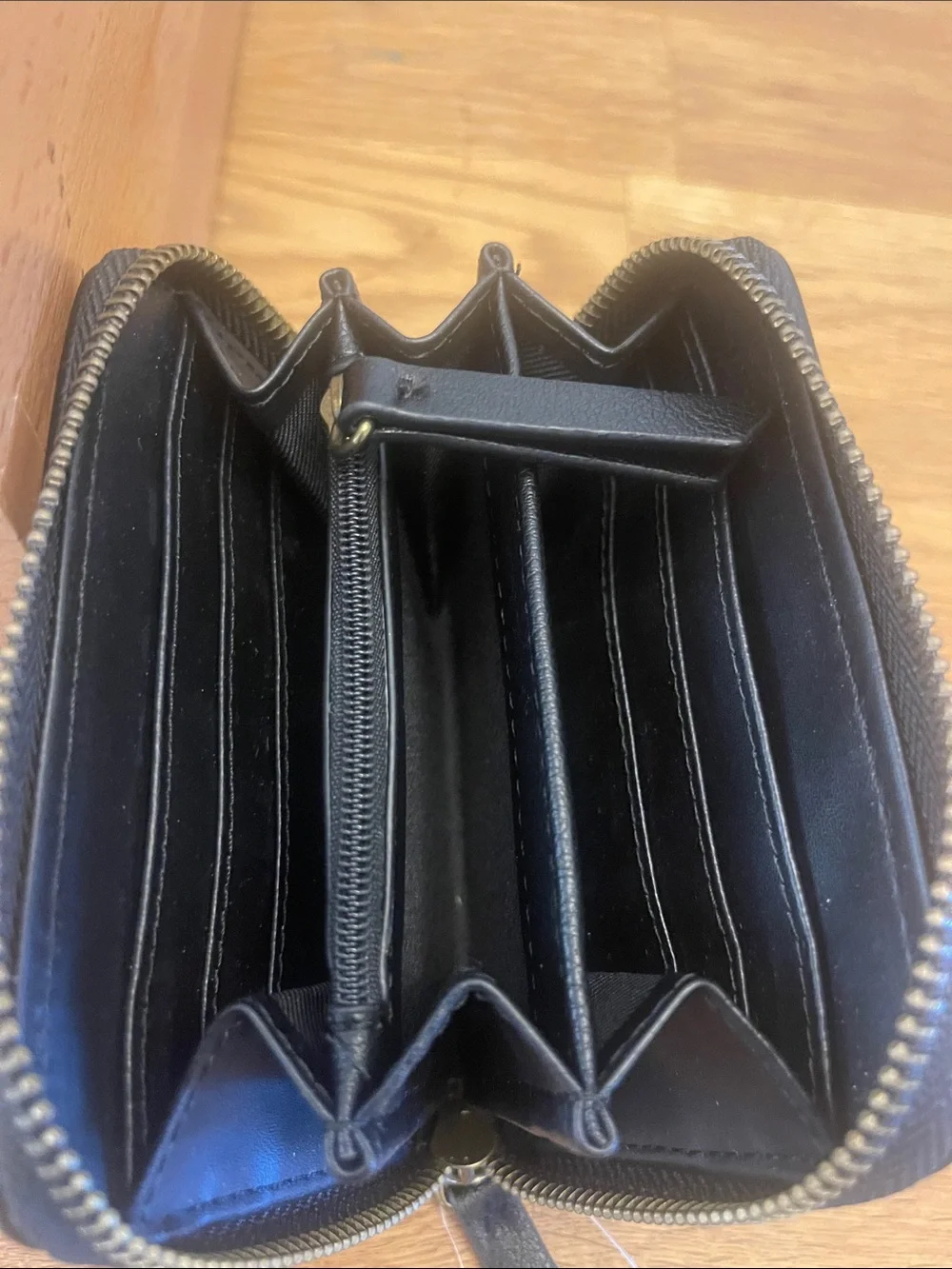 Black Frye and Co Zip Wallet